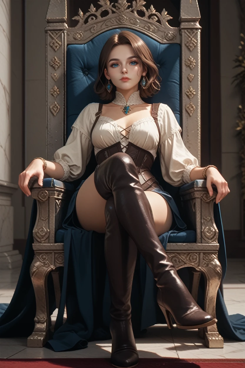 score_9, score_8_up, score_7_up, score_6_up
<lora:DD2Ulrika:0.8>
DD2Ulrika, 1girl, brown hair, blue eyes, looking at viewer, sitting, throne, crossed legs, indoors, thigh boots