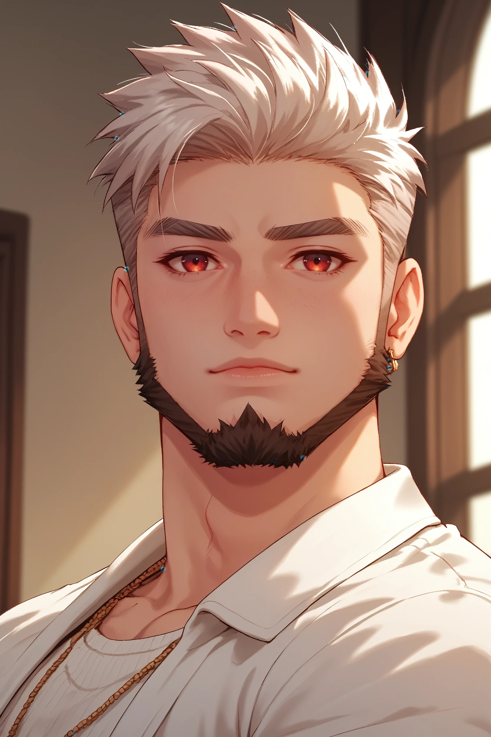 score_9, score_8_up, score_7_up, 
<lora:CBGoro:1.0>
CBGoro, 1boy, white hair, short hair, beard, red eyes, looking at viewer, portrait