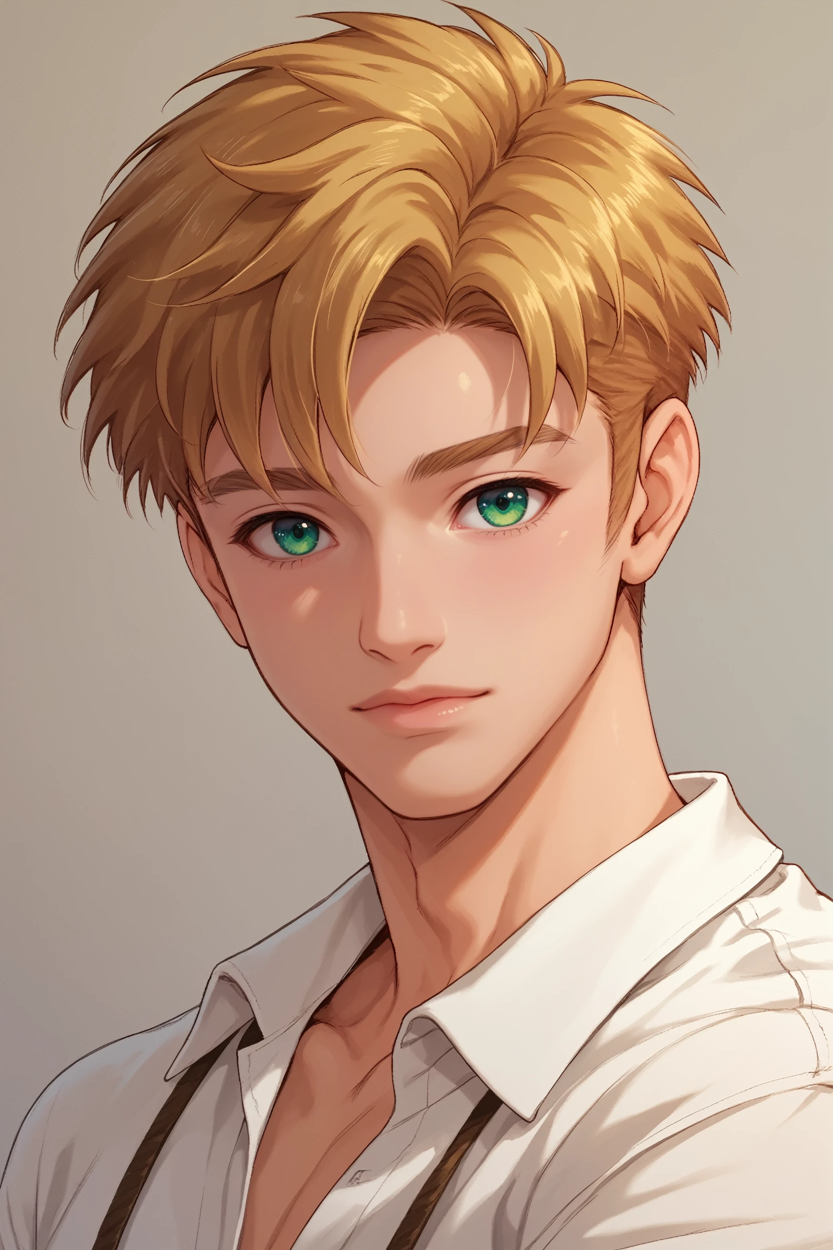 score_9, score_8_up, score_7_up, 
<lora:CBYoshino:1.0>
CBYoshino, 1boy, blonde hair, short hair, green eyes, looking at viewer, portrait