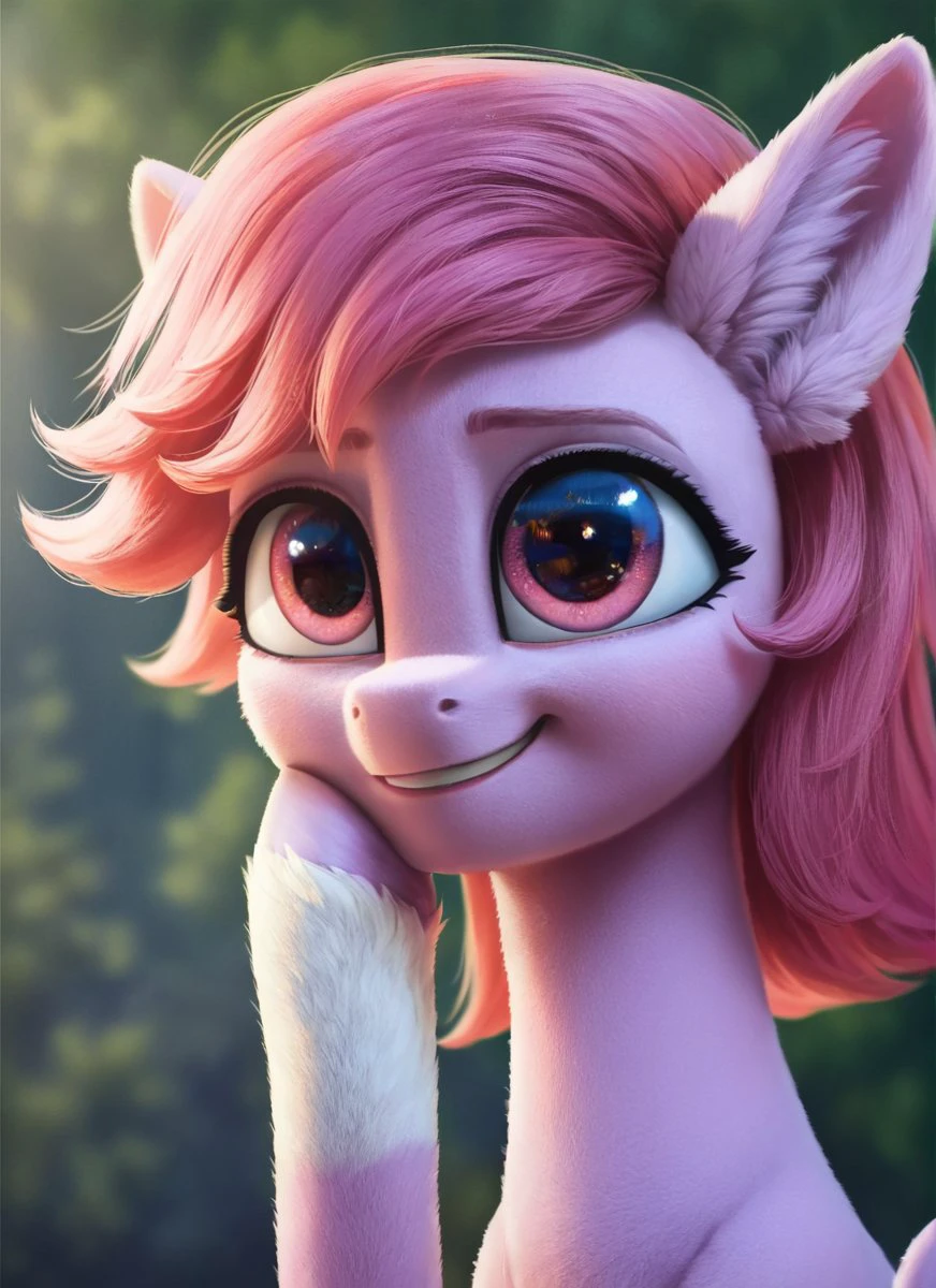 , score_9, score_8_up, score_7_up, score_6_up, score_5_up, score_4_up, rating_safe, <lora:Windy:1>Windy, PEGASUS,  ((cute, little, fuzzy pony, fur)), (high quality, detailed, beautiful), shiny, adorable face, detailed beautiful eyes, diadema, sunlight, realistic, outstanding, countershading, detailed soft lighting, ear fluff, hoof on face, cinematic vintage photography