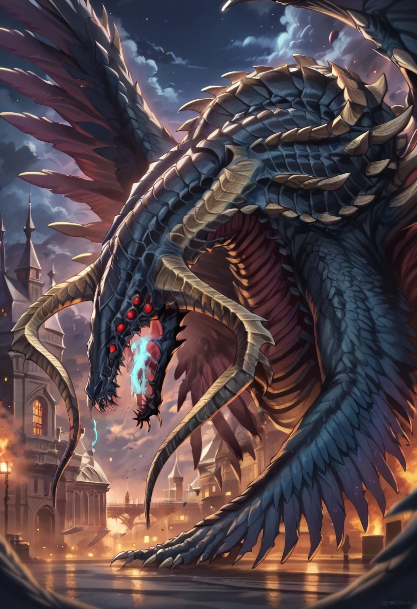 night time, dark,, score_9, score_8_up, score_7_up, intricate details, rating_safe, fantasy setting,
<lora:Grima:.85> grima, multiple eyes, serpentine, wings, dragon, horns, sharp teeth, tail, monster, red eyes , breathing fire, full body picture, front facing horns, coiled up body, dark aura, night, clouds,city beneath, fire 
depth of field, detailed background,
<lora:ral-chrosc-clr:0.5>, ral-chrosc-clr,
<lora:Expressive_H:0.5>, expessiveH,
<lora:xl_more_art-full_v1:0.3>,
<lora:add-detail-xl:0.3>, score_9, score_8_up, score_7_up, intricate details, rating_safe, fantasy setting,
depth of field, detailed background,
<lora:ral-chrosc-clr:0.5>, ral-chrosc-clr,
<lora:Expressive_H:0.5>, expessiveH,
<lora:xl_more_art-full_v1:0.3>,
<lora:add-detail-xl:0.3>