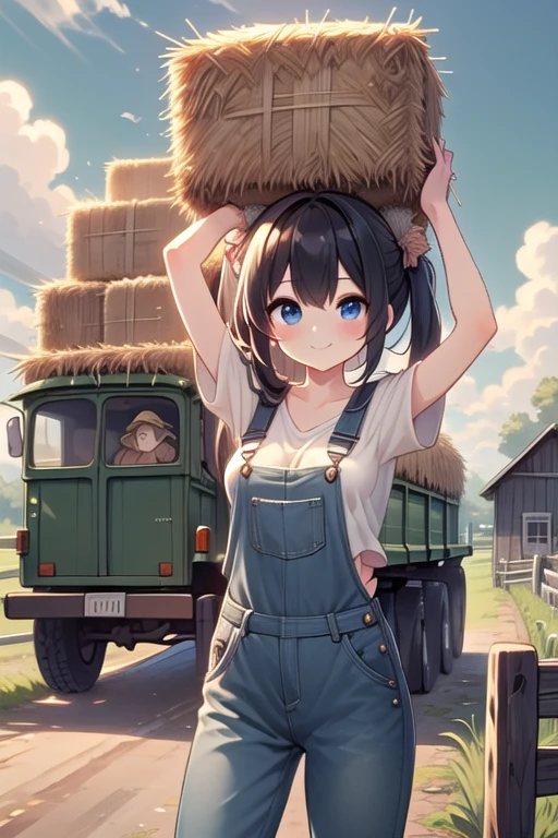 girl like hay bale