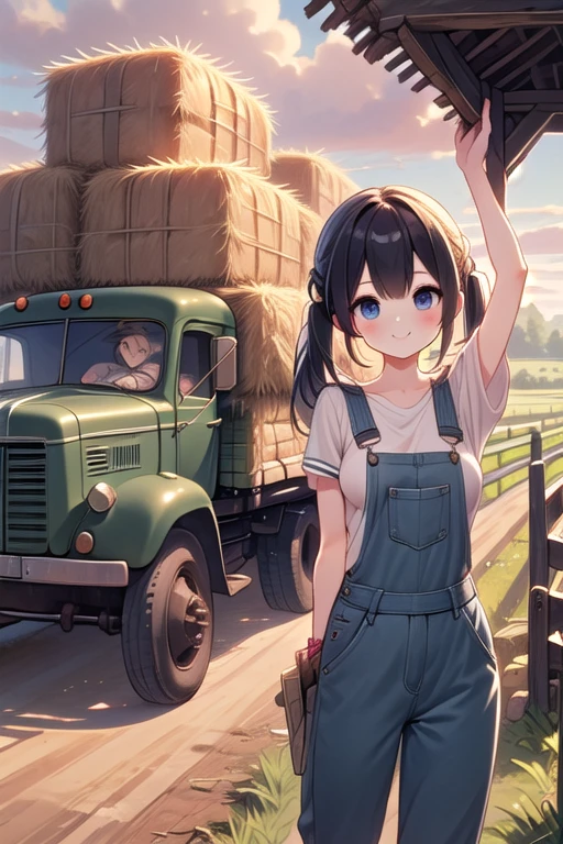 girl like hay bale