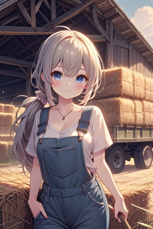 girl like hay bale