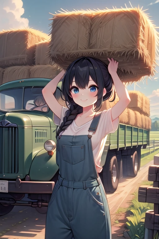 girl like hay bale