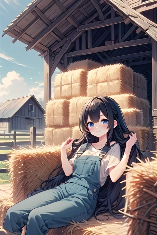 girl like hay bale