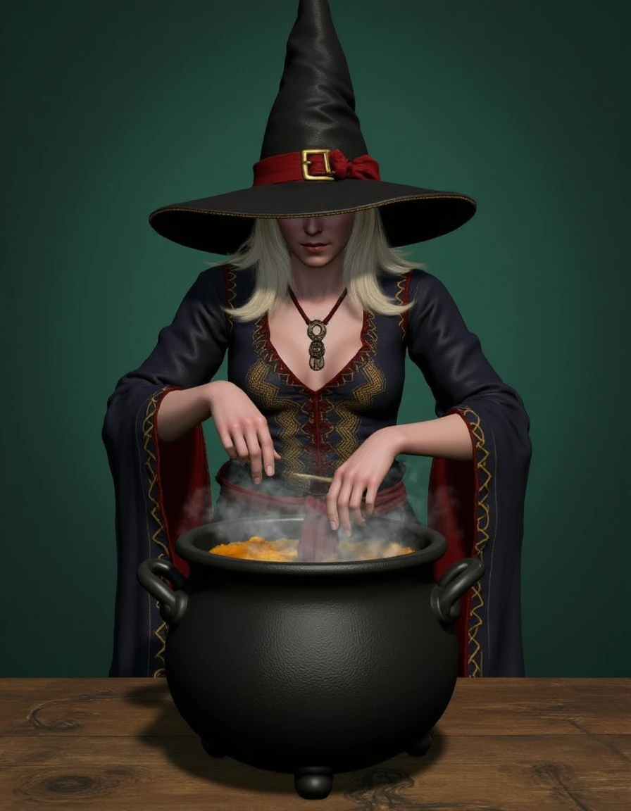 <lora:keira-metz-v1:1>
keira_metz bent over a cauldron, cooking a witches brew. She is wearing a black robe and witch hat.