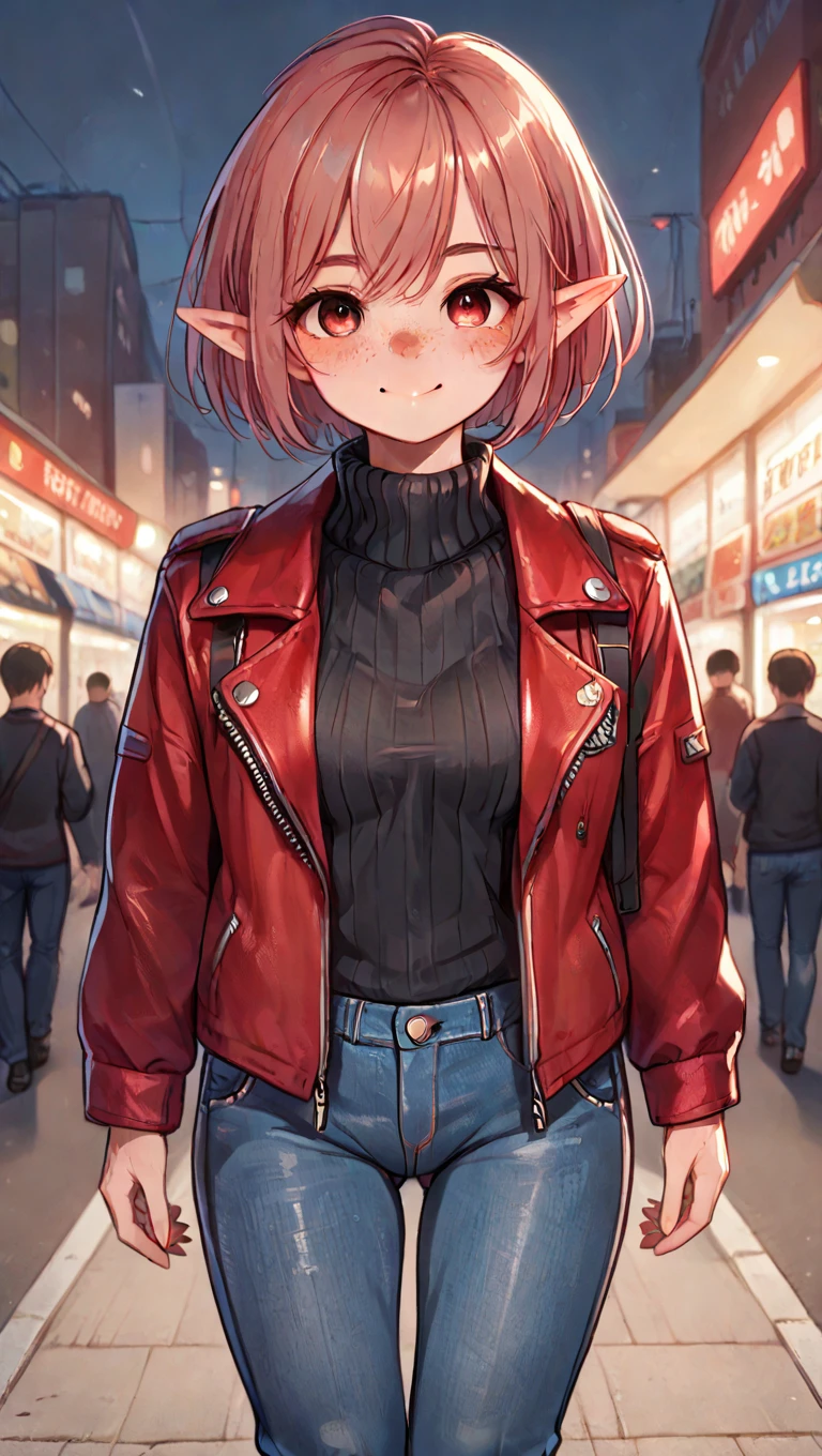 score_9, score_8_up, score_7_up, score_6_up,source_anime, BREAK,
hari, red eyes, happy closed mouth, medium breasts, ((body freckles)), tall female,
red jacket, turtleneck sweater, blush, jeans, dynamic pose, black sweater, busy street, walking, afternoon, people in background, cars passing, looking at shop windows, urban setting,
<lora:hari_pony_v1:0.75>