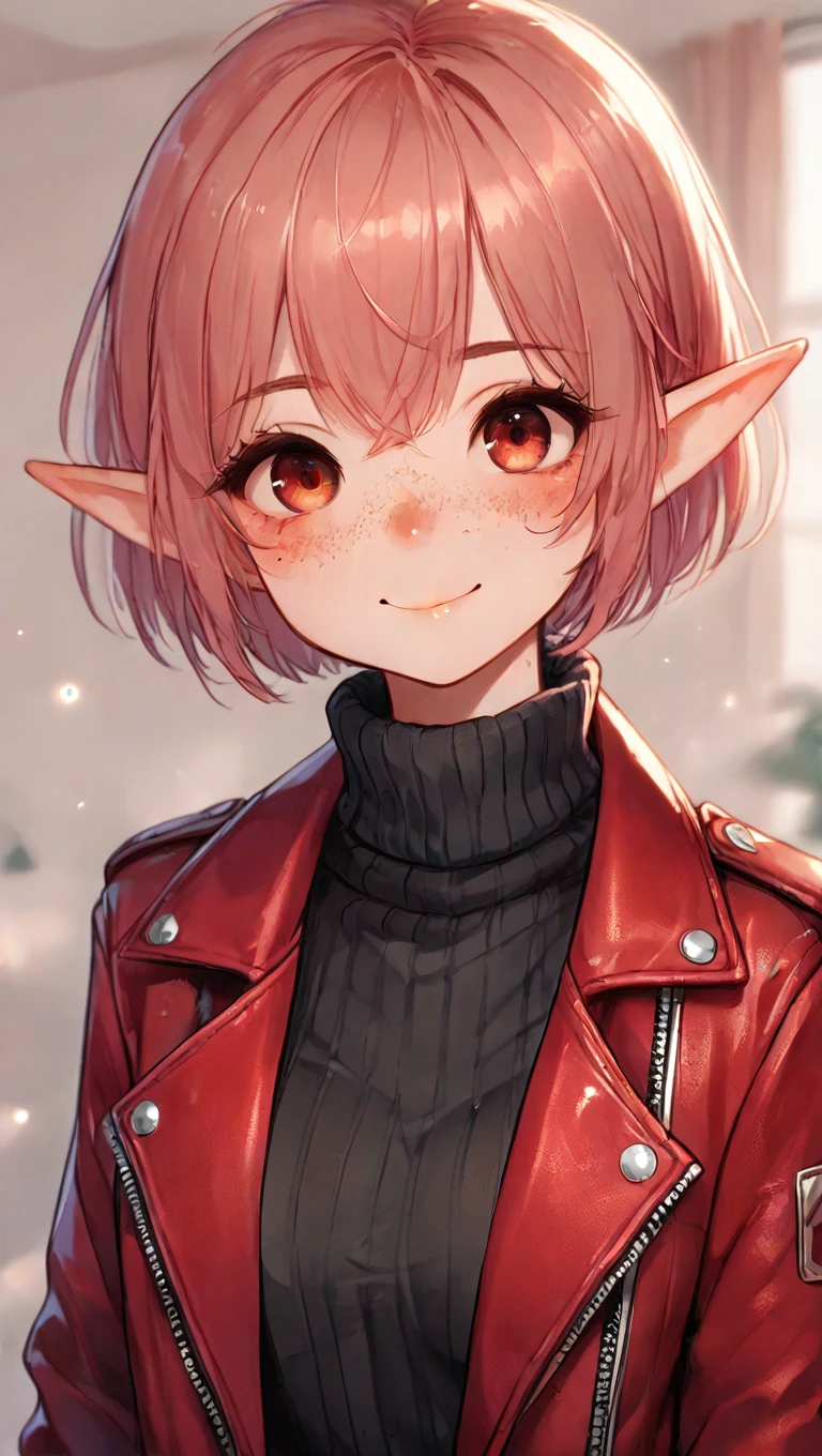 score_9, score_8_up, score_7_up, score_6_up,source_anime, BREAK,
hari, red eyes, happy closed mouth, medium breasts, ((body freckles)),
red jacket, turtleneck sweater, blush,
<lora:hari_pony_v1:0.75>