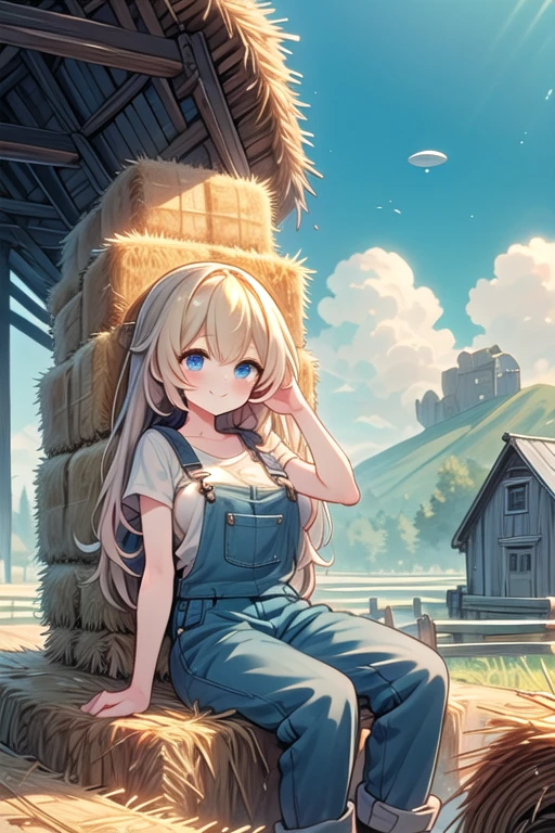 girl like hay bale