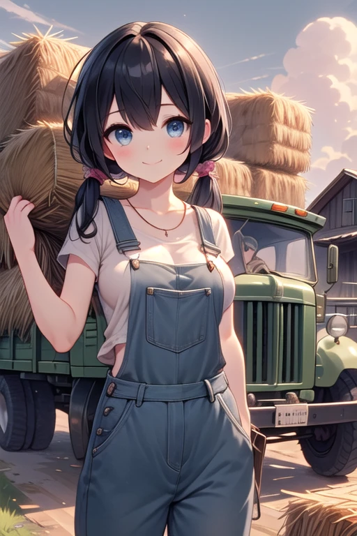 girl like hay bale