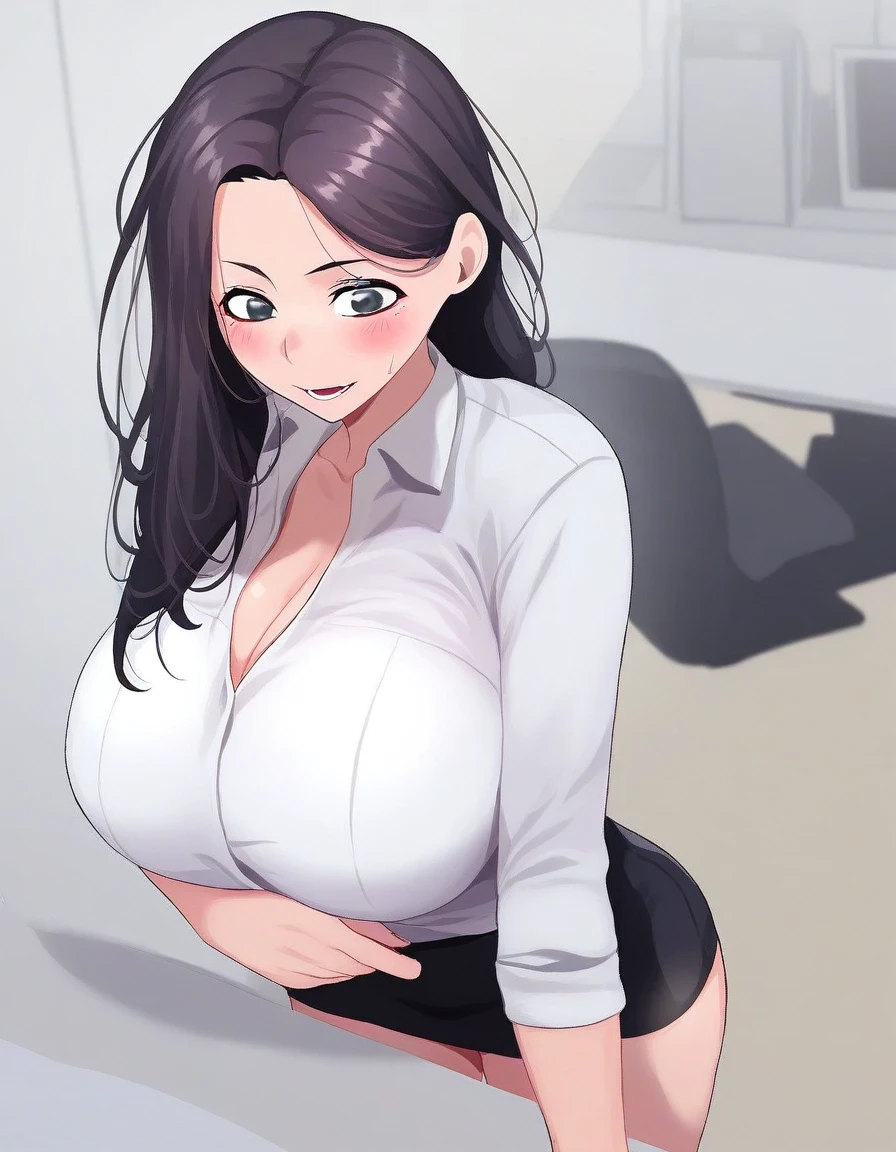 masterpiece, <lora:Sunbae:1> sunbae, nsfw, office outfit, mini skirt