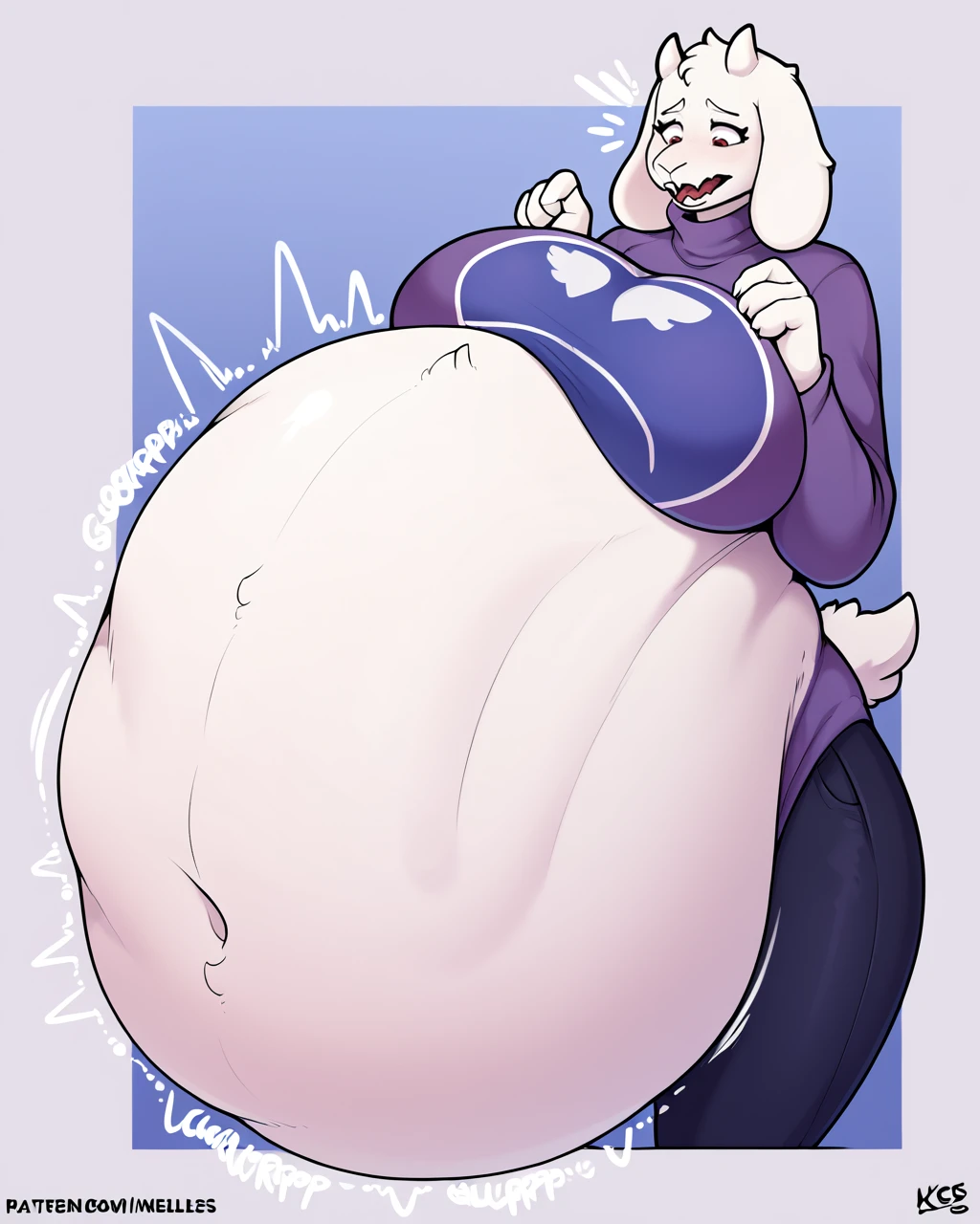 Masterpiece, best quality, high res, 4k resolution, perfect Anatomy, Toriel from undertale, large breasts, sultry look, aroused, seductive, full body, chubby, silk panties, spreading legs