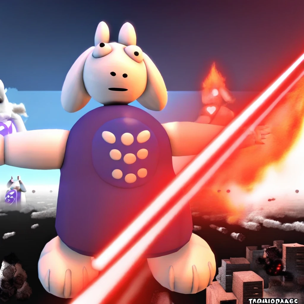 T-Posing 3d beta Toriel [Undertale trailer] V1