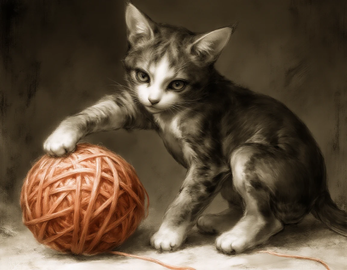 a cat playing with a ball of yarn
<lora:Niji_Sketch_Style_FLUX_r1:1> sk3tchstyle