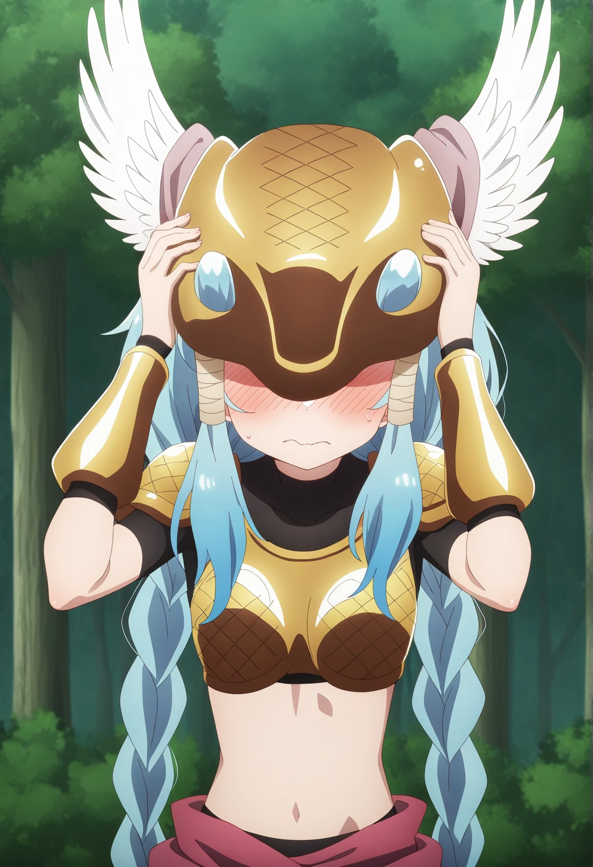 score_9, score_8_up, score_7_up, source_anime, full body,scissorhold, leg lock, crouching ,on shoulders, shoulder carry BREAK 1girl ,mesugaki, midna,minigirl, two-tone skin, multicolored skin, one eye covered, colored sclera, helmet, wide hips, yellow sclera, colored skin, ponytail, orange hair, long hair, red eyes, pointy ears, 1girl, midnaSDXL,smile, full blush,sweat,
BREAK 1man,adult man, suffocating, getting crushed by thighs,man is dying, man is getting crushed by thighs,man is crying,saliva, man is in pain