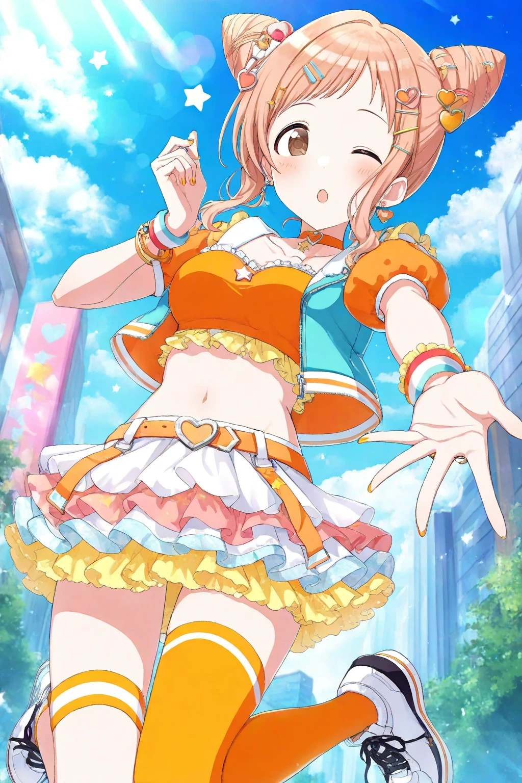 ((highest quality)), ((masterpiece)), (be familiar with), Perfect Face, indoor, Bedroom, Watching the audience,
One woman, Yuigahama Yui,
Open Mouth, Ecstatic expression, blush, smile,
Small breasts, Flat Chest, Young Girl, , , Girl,
Short Hair, Salmon-colored hair, Salmon-colored eyes, Side Pony,
Leg spread,
