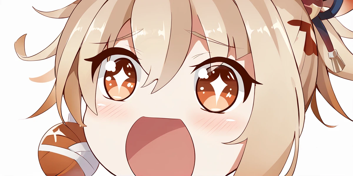 score_9, score_8_up, score_7_up, 1girl, solo,
simple background,
SparklyFleetGirls, symbol-shaped pupils,  open mouth
yoimiya naganohara \(genshin impact)\, blonde hair
<lora:SparklyFleetGirlsPony:1>