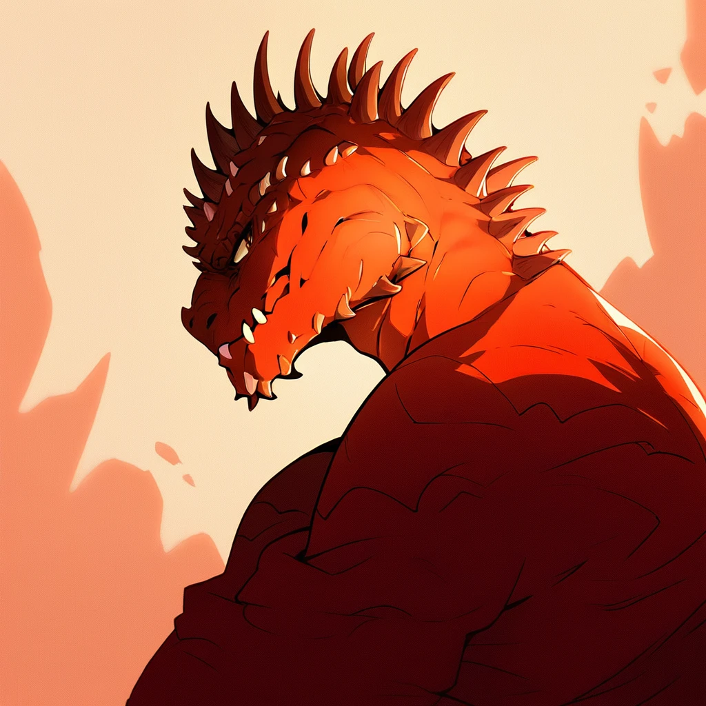 score_9, score_8_up, score_7_up, score_6_up, score_5_up, score_4_up, solo, scalie, male, red_prince, profile view, fangs, angry