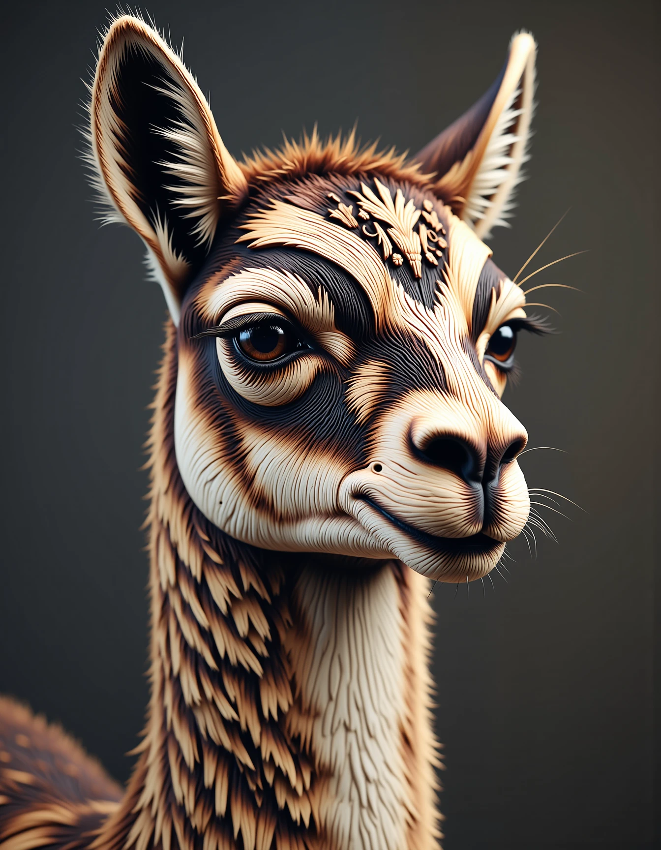 photograph, portrait, close up of a petite Lama, Lama is Emotionally Charged, Face Mask, Sharp and in focus, beautiful elegant, dynamic background, cinematic atmosphere, beautiful detailed, epic atmosphere, highly detail, aesthetic, background inspired
<lora:dvr-pyro-flux:1> dvr-pyro-flux