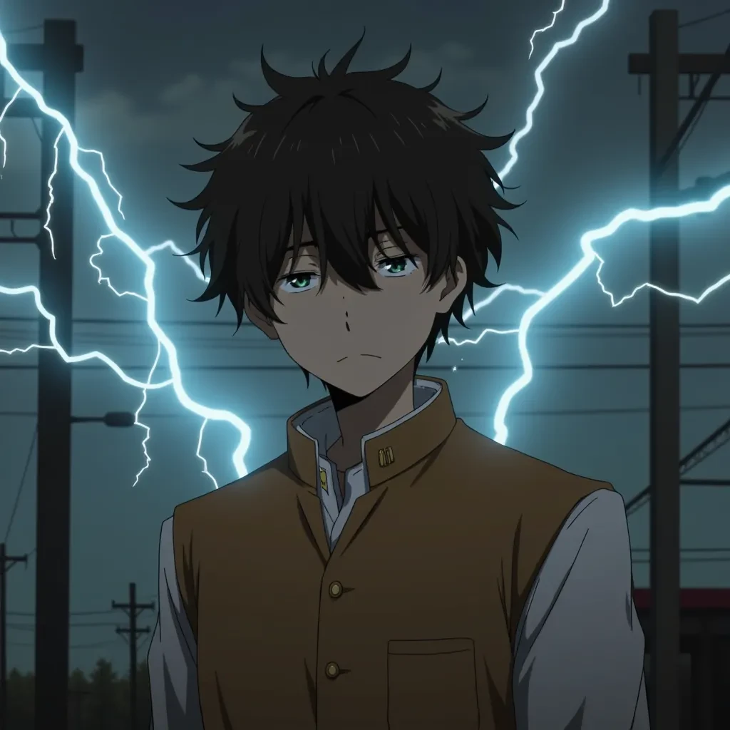 oreki, hotaro as a cashier at mcdonalds, neutral expression, ambient lightning