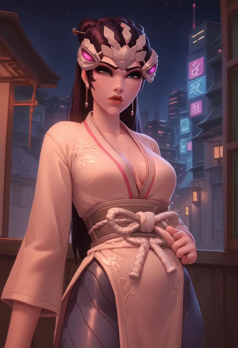 score_9, score_8_up, score_7_up, score_6_up, score_5_up, score_4_up,  painting, draw,  (city, building, night, seductive pose,  indoor),medium breasts, large ass, 
palewidow, kimono, headwear, upper body, standing, legs spread,
<lora:princess_xl_v1:0.8>,  <lora:owc-guy-PONYv1:0.7>,   <lora:g0th1cPXL:0.45>,  <lora:incase-ilff-v3-4:0.5>,  <lora:add-detail-xl:0.5>,  <lora:Overwatch_WidowMaker_-_Pale_Serpent_Skin:0.7>