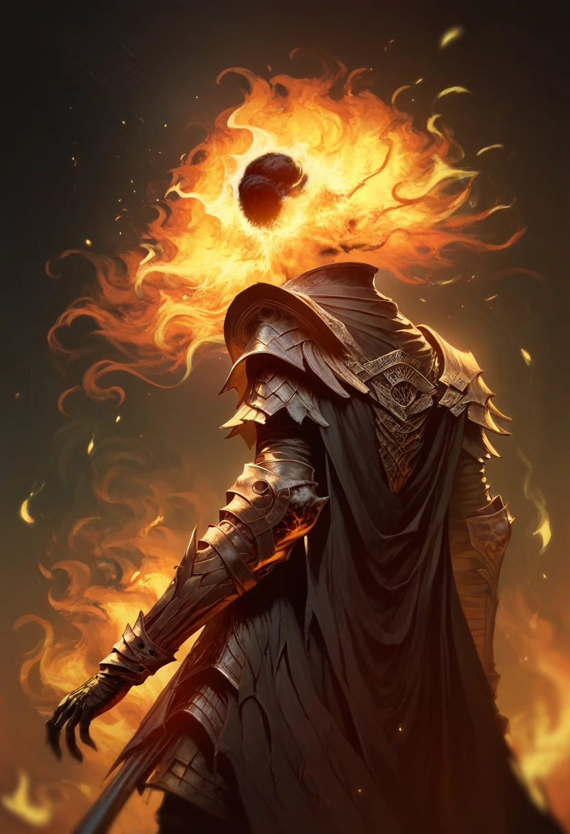 1boy, armor
 <lora:lord_of_frenzied_flame:1> fr3nz1ed, flame, embers, fire, black void, score_9, score_8_up, score_7_up, intricate details, rating_safe, fantasy setting,
depth of field, detailed background,
<lora:ral-chrosc-clr:0.5>, ral-chrosc-clr,
<lora:Expressive_H:0.5>, expessiveH,
<lora:xl_more_art-full_v1:0.3>,
<lora:add-detail-xl:0.3>