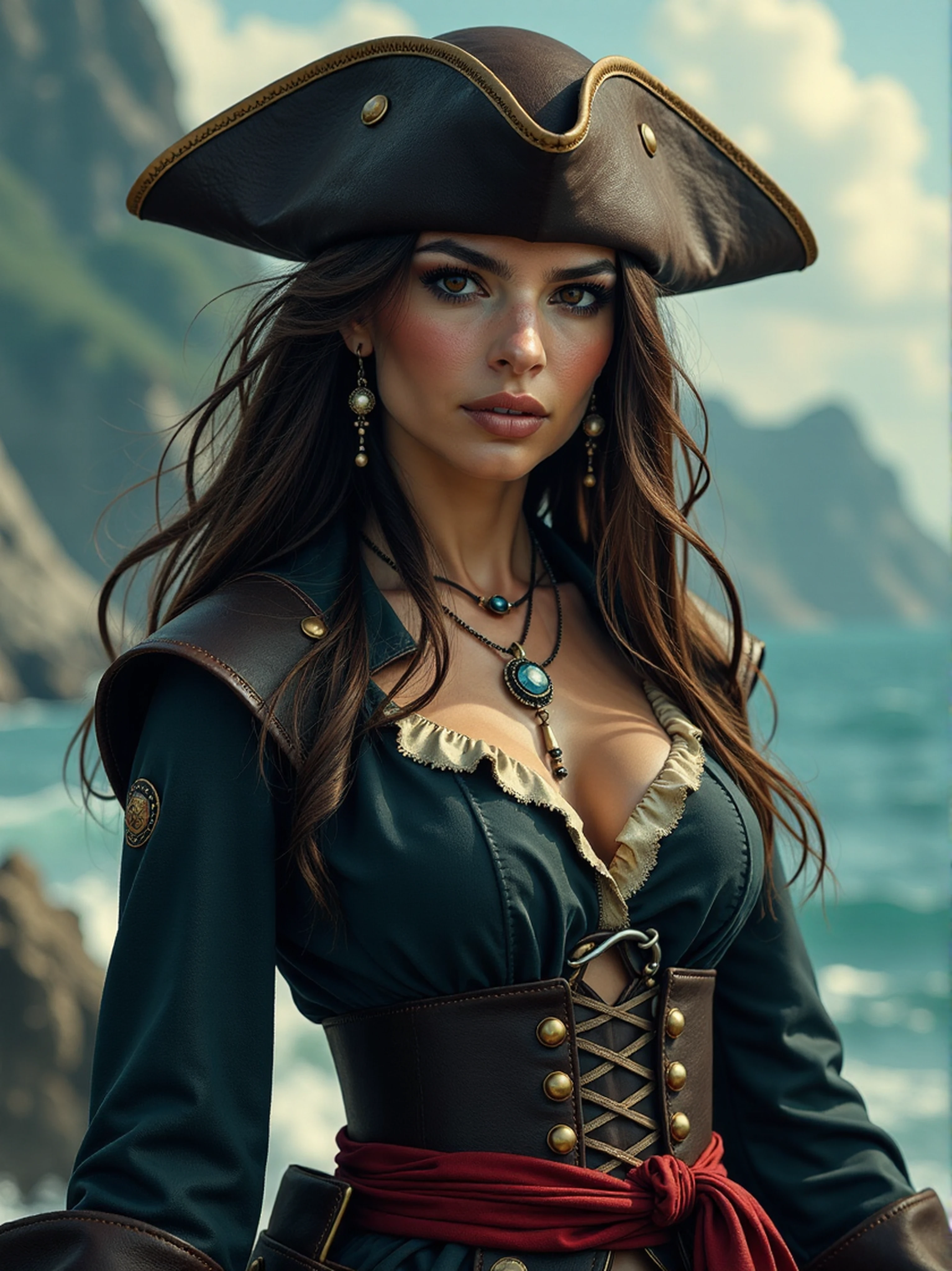 Pirates of the Caribbean woman. Adventure, pirates, supernatural, highly detailed