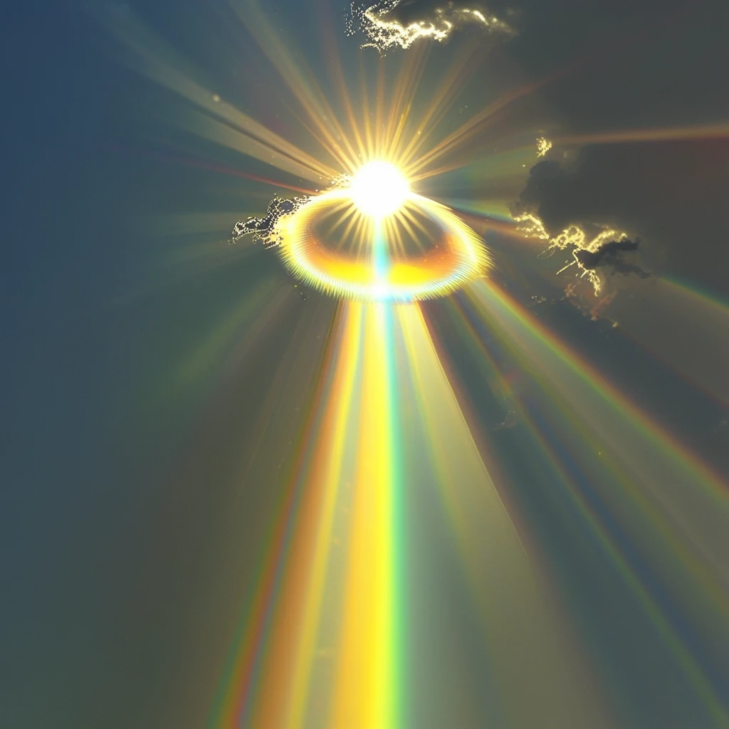 sunflare, rainbow, experimental