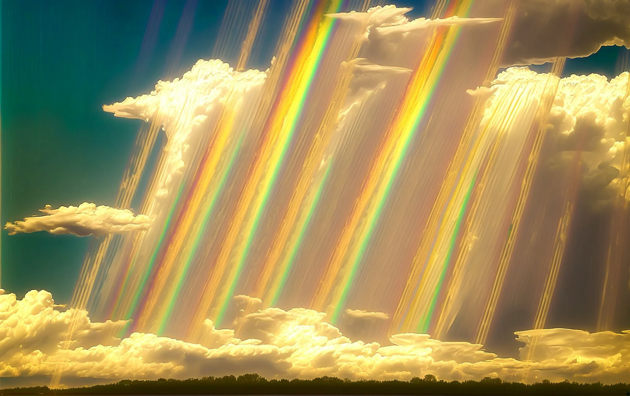 rainbows around a cute clouds bless celestial rays <lora:clouds:1> ,  photography, photoart <lora:diagramas:1>