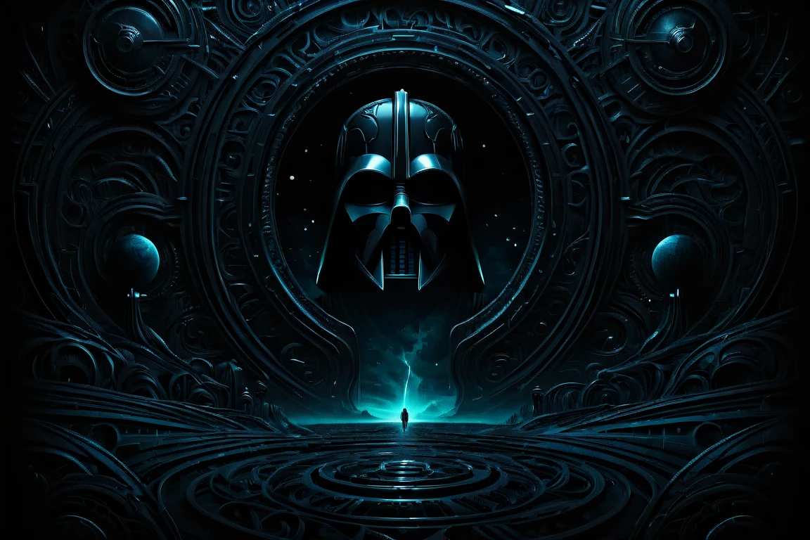 a beautifully movie poster with the title "darkdjm" in bold. illustration in darkdjm style, featuring intricate details, rich colors, and dynamic lighting that enhances depth and mood