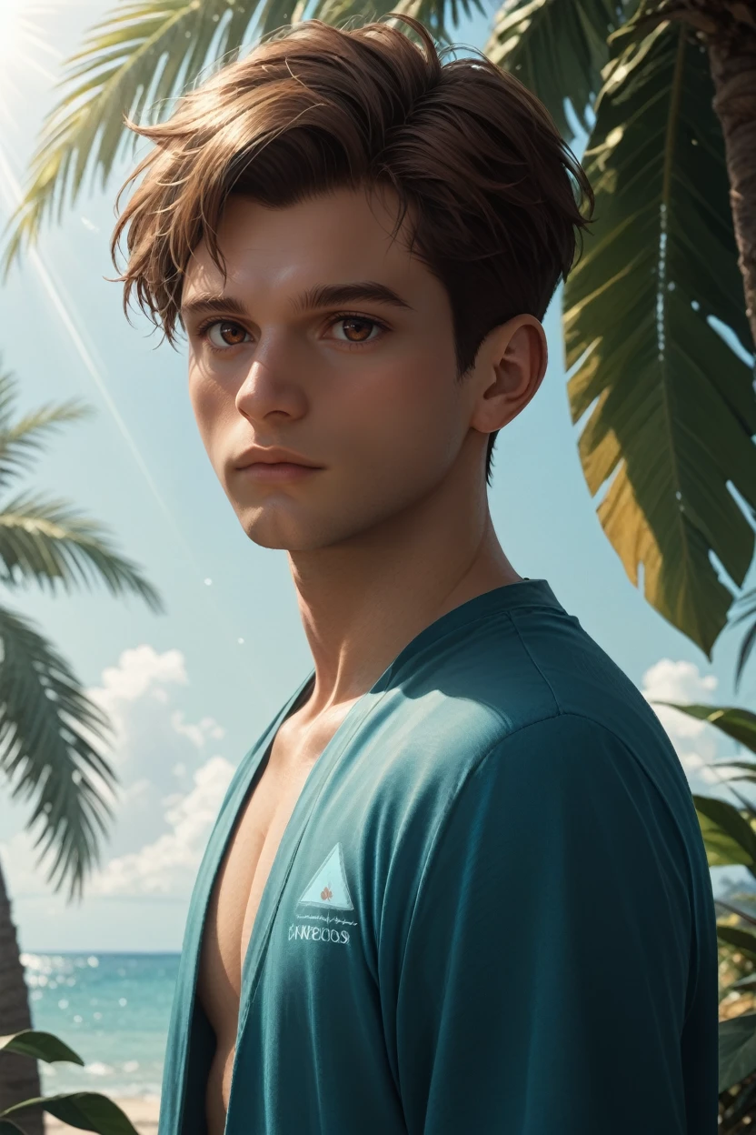 score_9, score_8_up, score_7_up,
<lora:DBHConnor:0.8>
DBHConnor, 1boy, brown hair, brown eyes, short hair, looking at viewer, solo, standing under a palm tree, turquoise water in the background, serene expression, sun rays filtering through leaves