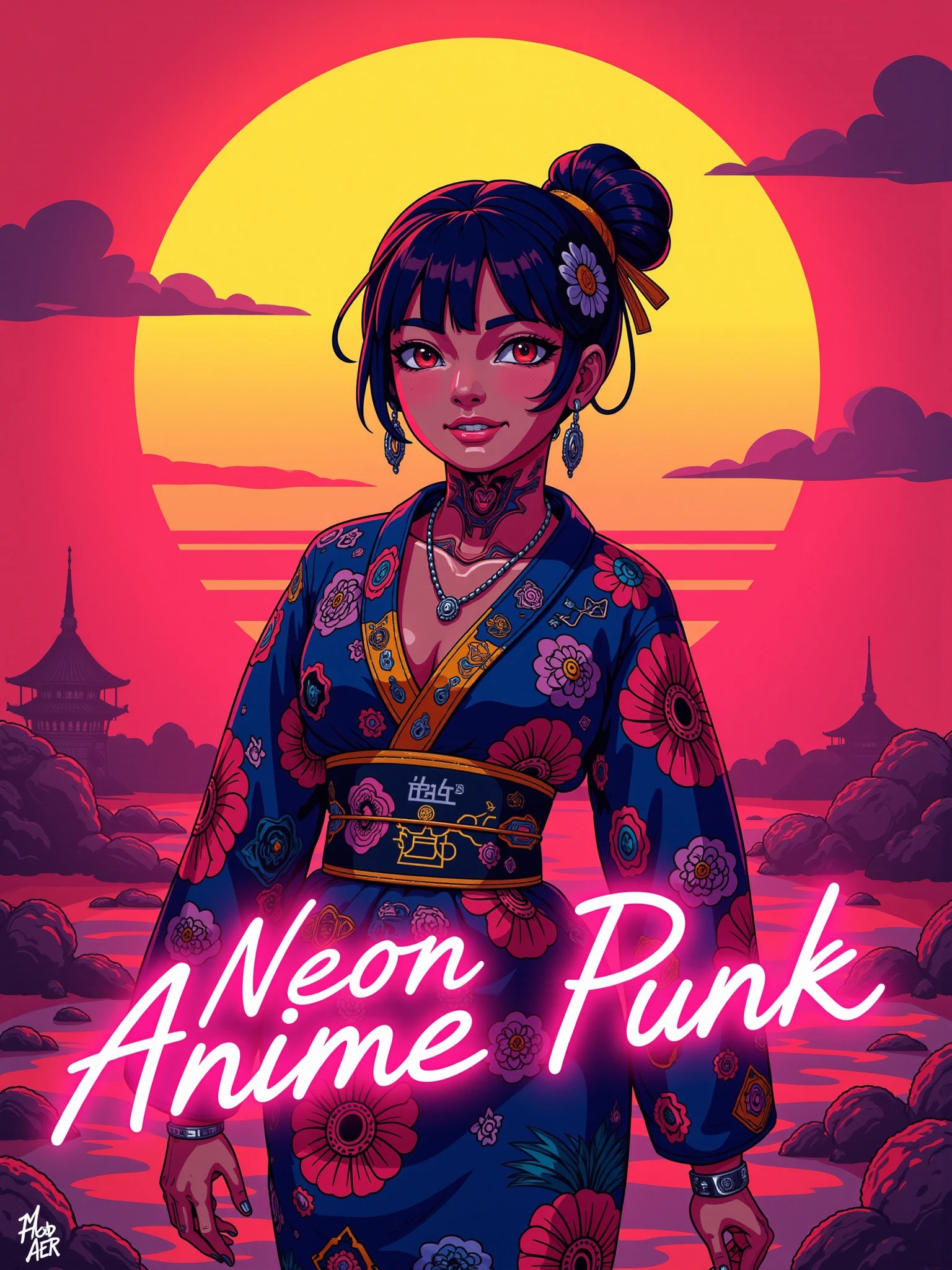 Neon Anime Punk FLUX FLUX