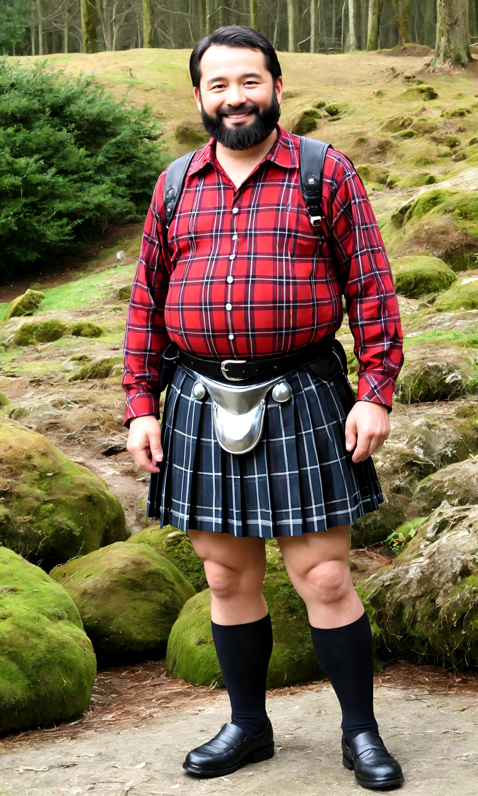 a scottish man in a kilt, skirtlift <lora:skirtlift-v4:0.8>