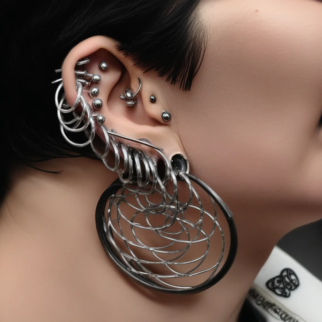 heavily pierced ears V1