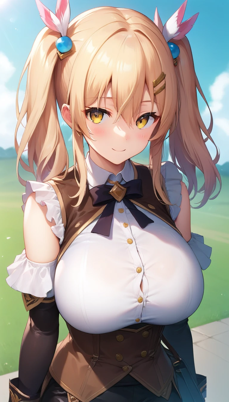 cow girl, curvy golden hair, braided, huge lactating breasts, milk, blue eyes, kneeling, open legs, pleassed expression, barn, breastlift, of breasts