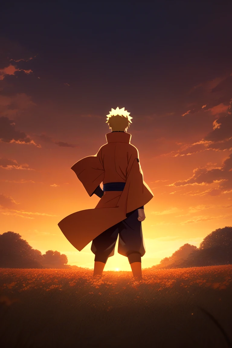 masterpiece, best quality, very aesthetic, absurdres, dramatic lighting, cinematic, warm colors, outdoors, Naruto \(Naruto\),