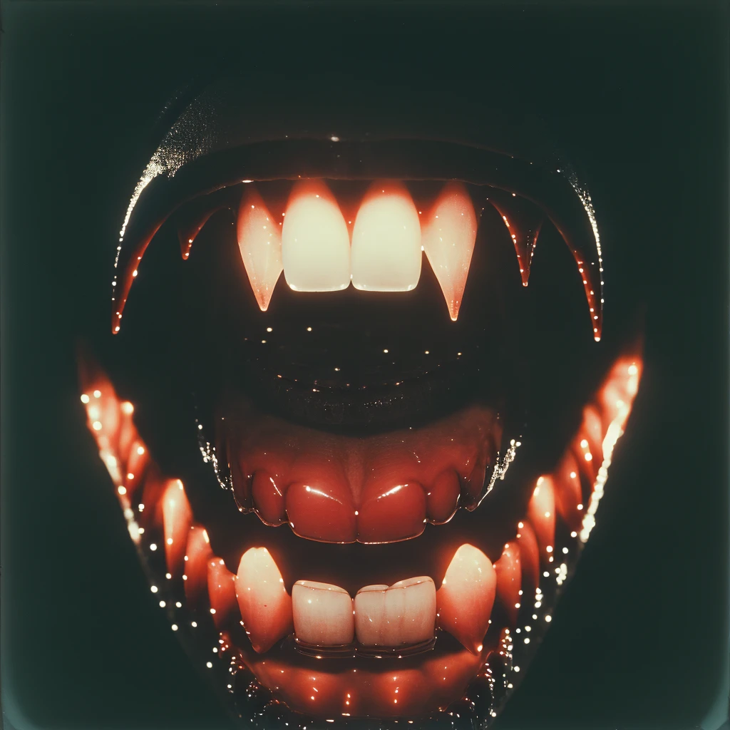 angry chocolate, teeth, sharp fangs, dark chocolate creature, demonic, evil, sinister, horror, dark fantasy, detailed, 8k, high quality, photorealistic, dramatic lighting, chiaroscuro, moody colors, deep shadows, cinematic composition