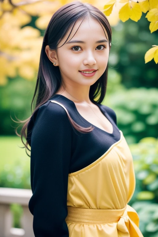 1girl,,(RAW photo, best quality), (realistic, photo-realistic:1.4), masterpiece, an extremely delicate and beautiful, extremely detailed, 2k wallpaper, Amazing, finely detail, extremely detailed CG unity 8k wallpaper, ultra-detailed, highres, soft light, beautiful detailed girl, extremely detailed eyes and face, beautiful detailed nose, beautiful detailed eyes,cinematic lighting,perfect anatomy,slender body
(at a park), (autumn scenery),(golden gingko leaves in the background), Tokyo university, (bokeh)
(wearing blouse and jacket) (long skirt)
(various angles)
<lora:chest size:-1>
smiling
<lora:komiyaarisaV4_lora:0.8>