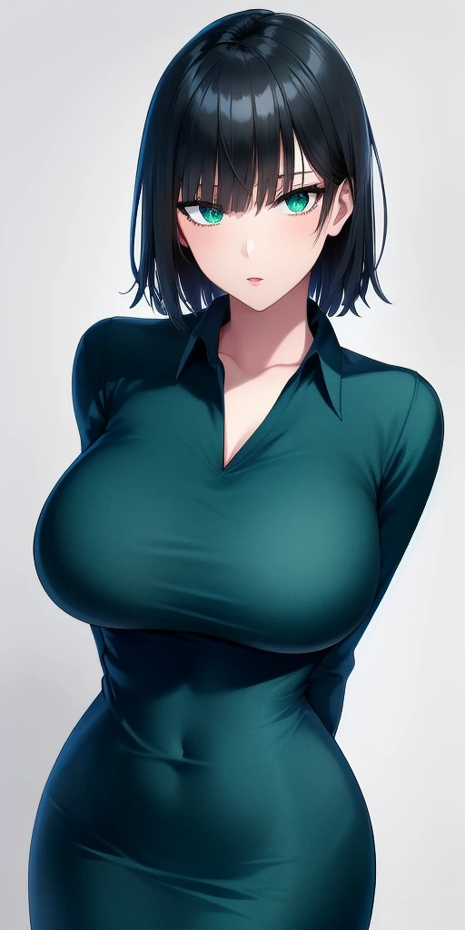 <lora:FubukiV1:0.7> fubuki_bob_cut, huge_breasts, standing, solo, arms_behind_back, starry_sky, green_collared_dress_wing_collar_long_sleeves, masterpiece, best_quality, detailed_face, detailed_eyes, highres, beautiful, detailed, absurdres,