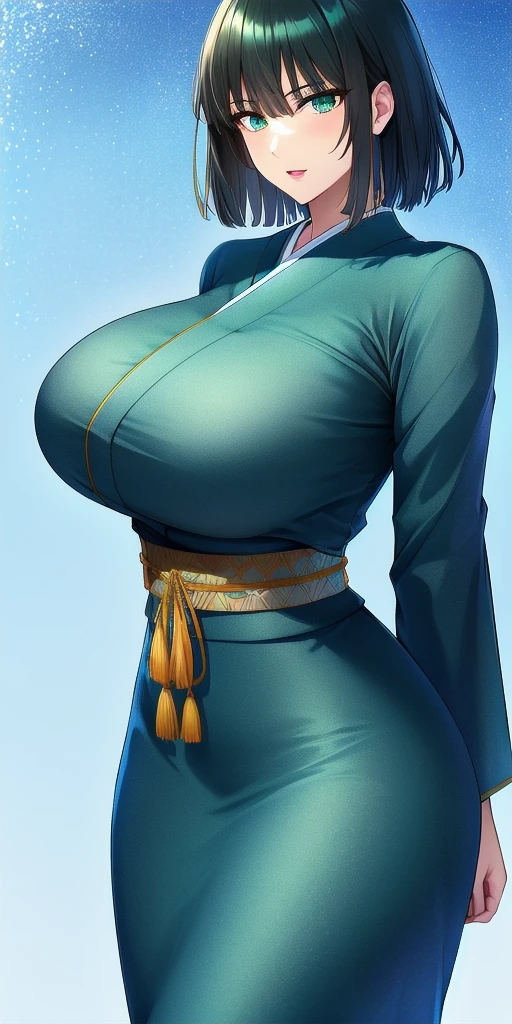 <lora:FubukiV1:0.7> fubuki_bob_cut, huge_breasts, standing, solo, arms_behind_back, starry_sky, japanese_clothes, masterpiece, best_quality, detailed_face, detailed_eyes, highres, beautiful, detailed, absurdres,