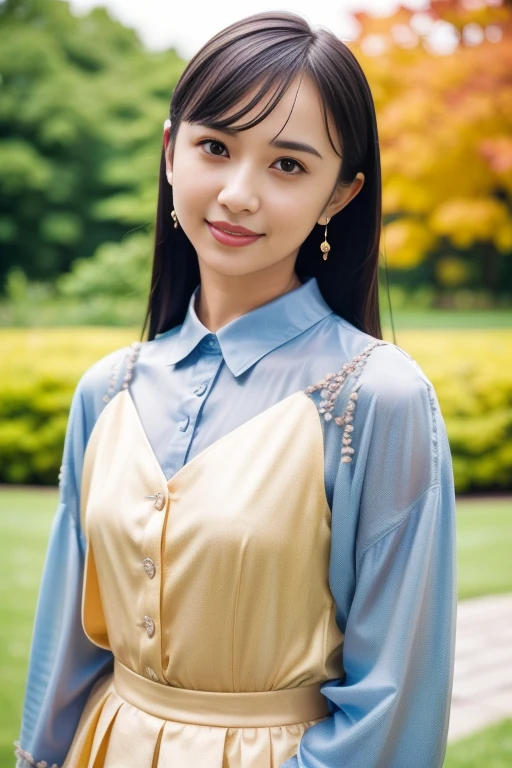 1girl,,(RAW photo, best quality), (realistic, photo-realistic:1.4), masterpiece, an extremely delicate and beautiful, extremely detailed, 2k wallpaper, Amazing, finely detail, extremely detailed CG unity 8k wallpaper, ultra-detailed, highres, soft light, beautiful detailed girl, extremely detailed eyes and face, beautiful detailed nose, beautiful detailed eyes,cinematic lighting,perfect anatomy,slender body
(at a park), (autumn scenery),(golden gingko leaves in the background), Tokyo university, (bokeh)
(wearing blouse and jacket) (long skirt)
(various angles)
<lora:chest size:-1>
smiling
<lora:komiyaarisaV4_lora:0.8>