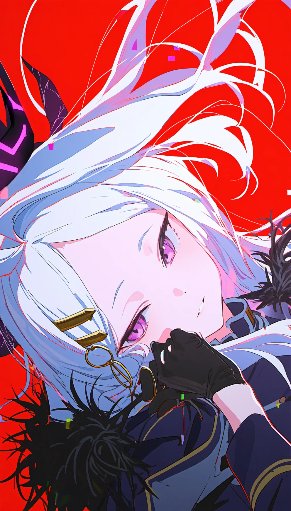 Anime girl with white hair and blue eyes in the city, cyborg - girl with silver hair, white-haired god, Girl with white hair, white haired Cangcang, white haired lady, Perfect white haired girl, White-haired, Silver hair girl, Digital cyberpunk anime art, from girls frontline, Digital anime illustration, portrait of jinx from arcane, digitl cyberpunk - anime art