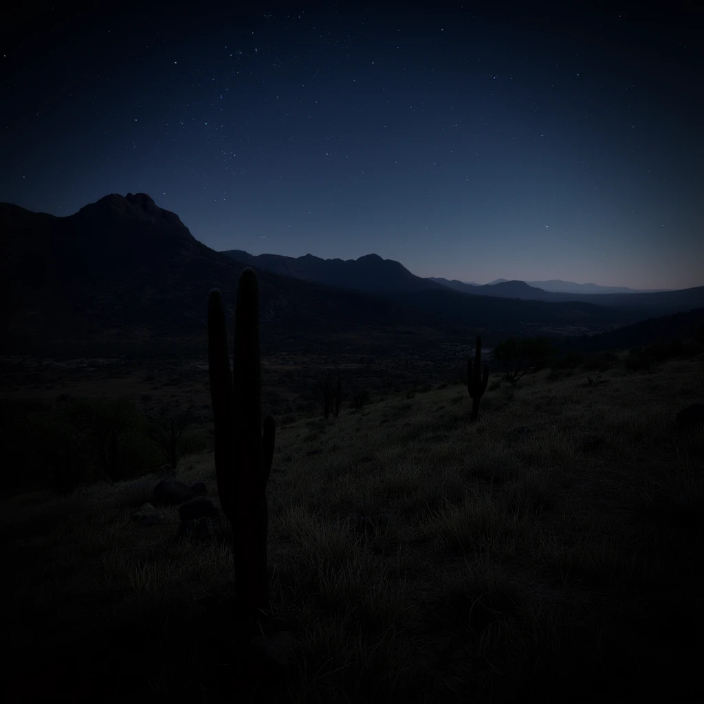 cinematic film still of  <lora:Red Dead Redemption style v1:0.9>
a cactus plant in a field with a mountain in the background, outdoors, sky, no humans, night, grass, star (sky), night sky, scenery, starry sky, rock, epic, Western, adventures, outlaw, Red Dead, Western United States, wild west, cowboy, cowgirl, Open world, 1900's, realistic, cinematic, film look, dramatic light, partially covered in shadows, gang, Western-themed action-adventure, Red Dead Redemption style, dark
, shallow depth of field, vignette, highly detailed, high budget, bokeh, cinemascope, moody, epic, gorgeous, film grain, grainy