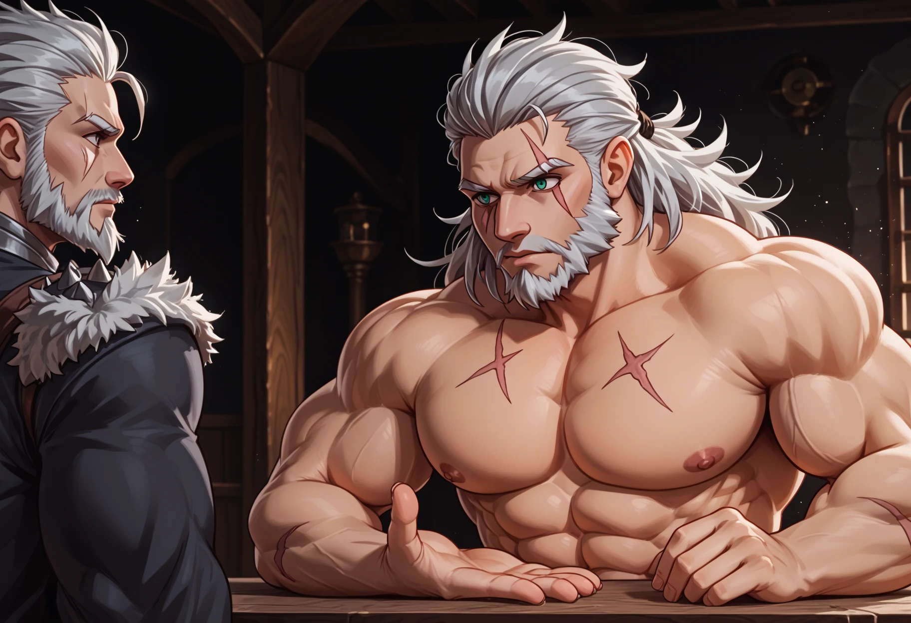 (((1 male king inspired by male aemond targaryen and a group of ugly bastards men - a male young adult king of iron throne on all fours wearing erotic and provocative torn leather medieval clothes like in game of thrones is being enslaved by ugly group of peasants and fucked))), NSFW, ((yaoi gangbang)), (game of thrones inspired yaoi), (dark fantasy yaoi), ((dark setting)), (((the gay peasants tease the fallen and enslaved male king “how do you like being our slave?” The king breathing heavily says “Ngh, please fuck me!”))), ((inside dark castle like in game of thrones background)), ((ashamed defeated king being humiliated by dirty male peasants)), ((gay sexual assault:0.2)), ((well drawn ganbang pose)), ((male targaryen getting clapped)), ((men with huge ceiny well drawn cocks)), ((creampie)), ((“you are lewd, you love being surrounded by cocks dont you?”)),