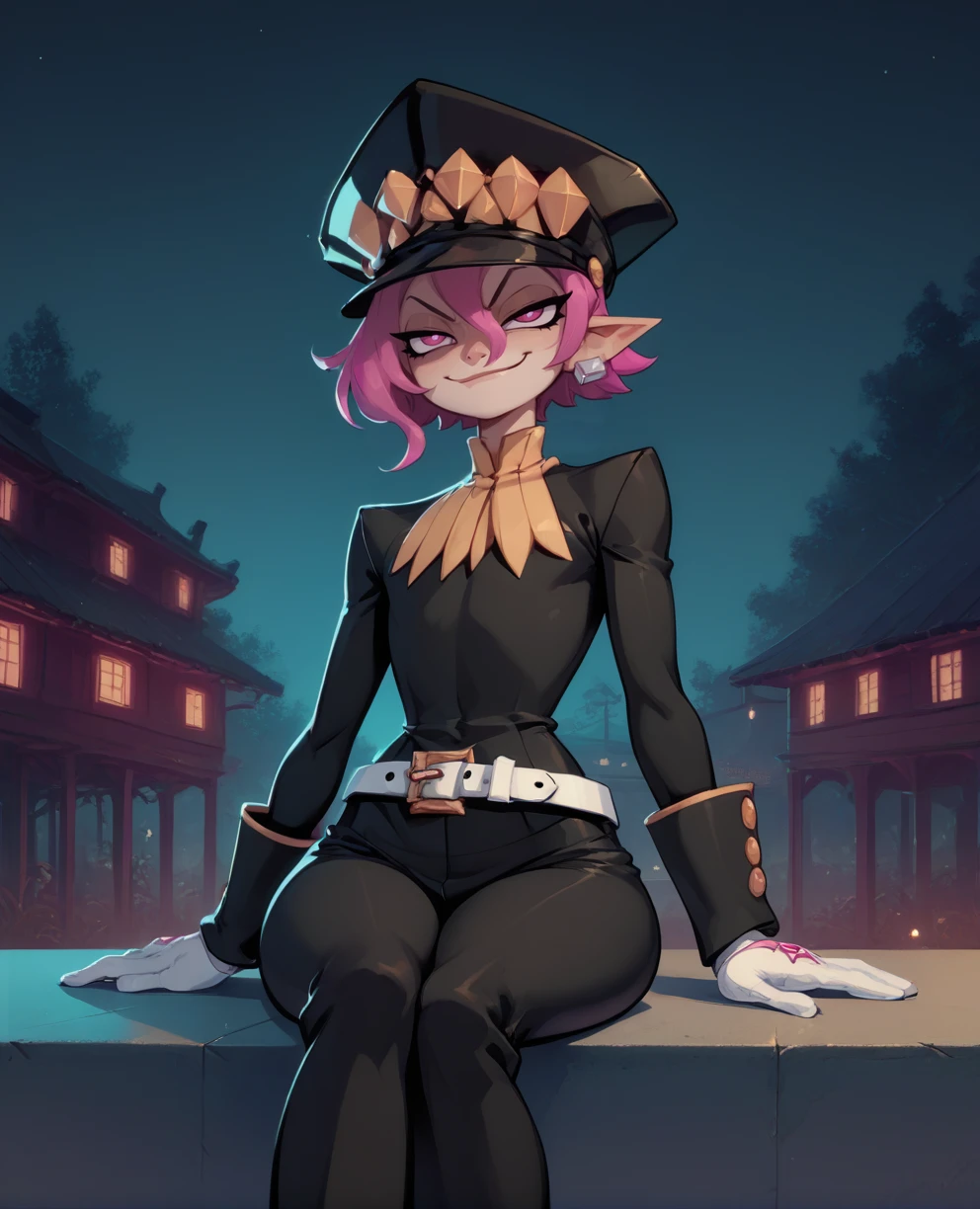 score_9,score_8_up,score_7_up,score_6_up,
psychicxl,
hips,pants,smug,sitting,
white gloves,small earrings,white belt,black uniform with long sleeves,shako cap,
night,barracks,
<lora:Psychicxl:0.9>,