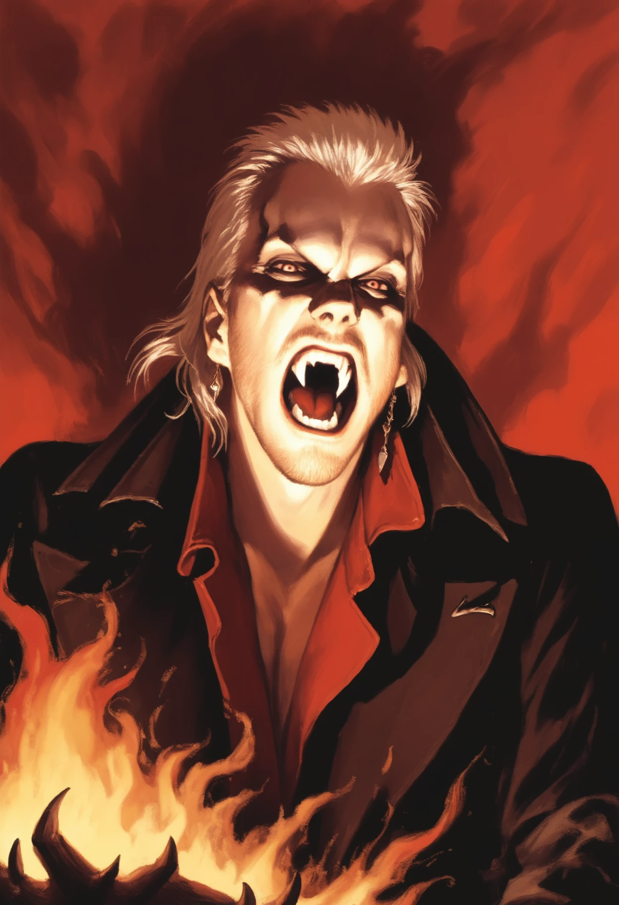 <lora:d4v1d:1> d4v1d, a man, vampire, fangs, extremely detailed, upper body, red background, fire, by Ted Nasmith  <lora:add_contrast_XL:2>