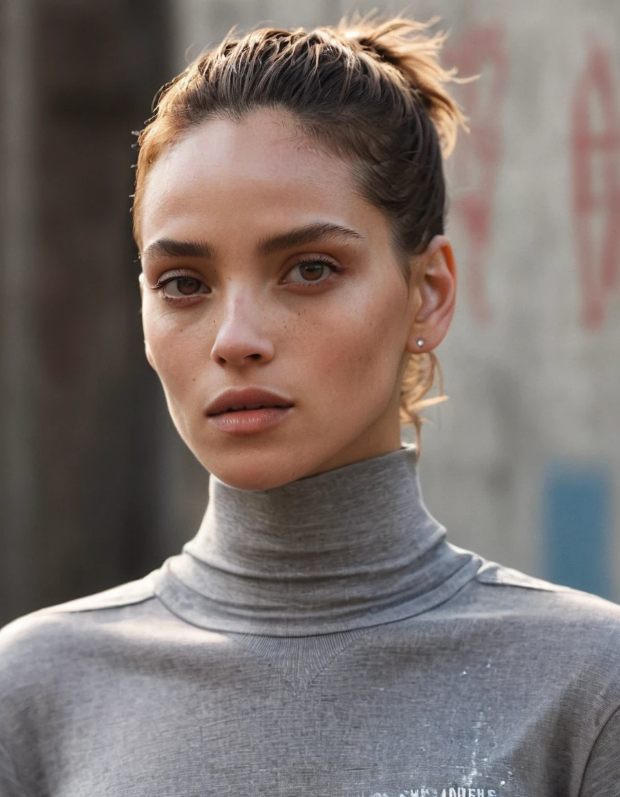 Close-up outdoor editorial portrait of a celebrity, focusing on their ...