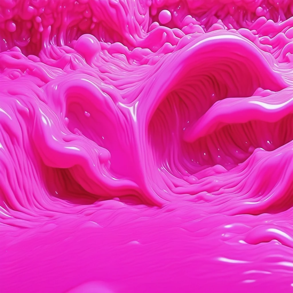 pinkslimedx, pink slime, sticky pink slime, wild pink slime, pink waves, pink falls, pink bubbles, pink splashes, pink streams, smooth soft, high detailed, UHD image, 8K, masterpiece