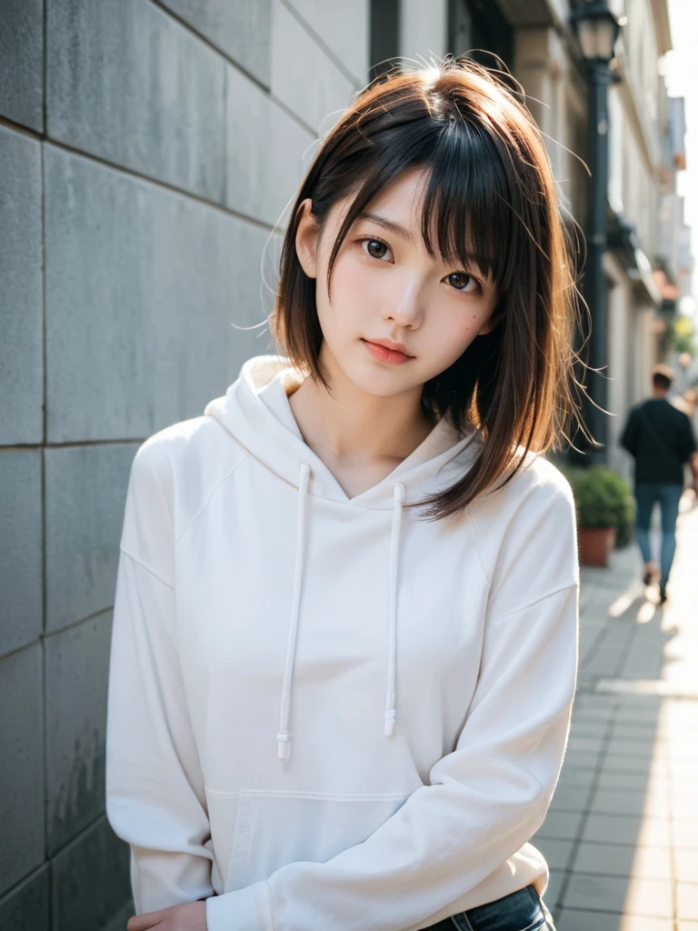 score_9,score_8_up,score_7_up,source_photo,
realistic,photo,(sharp focus),(backlit photo:1.4),dramatic shadows,raw lighting,dynamic angle,
BREAK
Japanese beautiful girl,
black eyes,(small eyes:1.1),
slim round face,
middle hair,asymmetrical hair,
hoodie,jeans,
outdoor,upper_body,